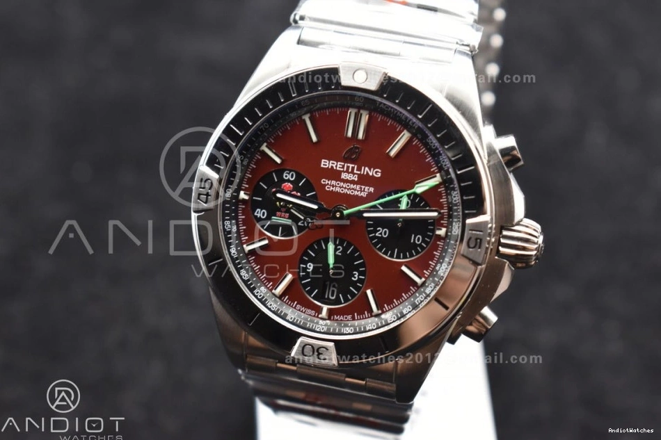 SS Bracelet 44mm B01 Chronomat Edition Best 1:1 FashionForward BLSF On Red SS 547 A Dial 1213